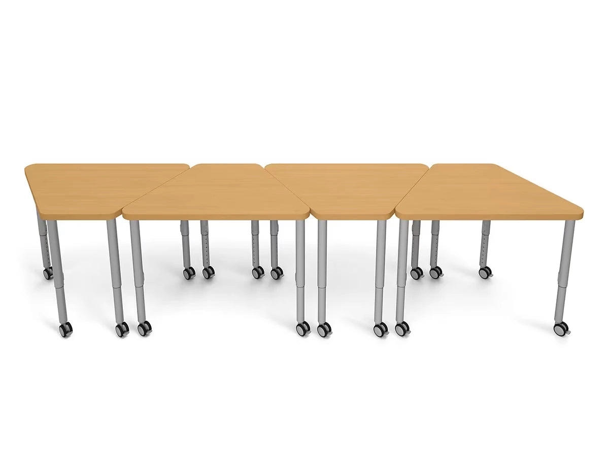 Modern Edge Mobile Trapezoid Student Desk - US 3379