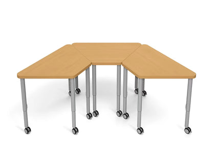 Modern Edge Mobile Trapezoid Student Desk - US 3379