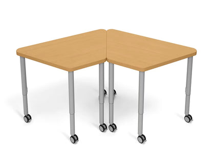 Modern Edge Mobile Trapezoid Student Desk - US 3379