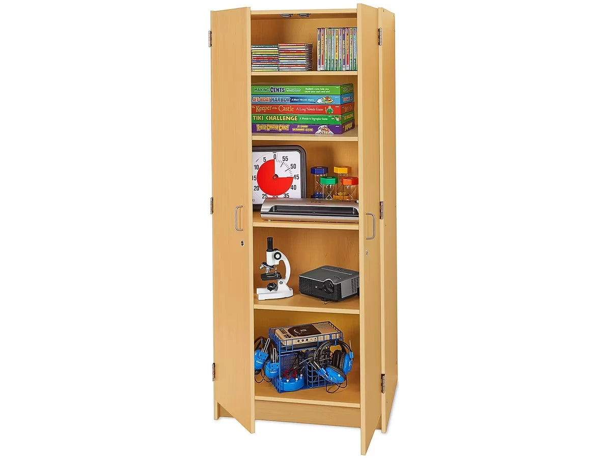 Flex-Space Locking Storage Cabinet - Maple - US 8768