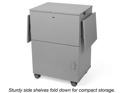 Flex-Space Store-It-All Mobile Locking Media Tower - Gray - US 1570