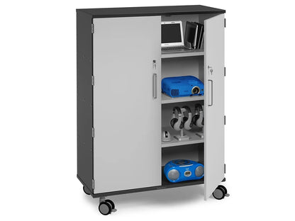 Modern Edge Mobile 4-Shelf Locking Storage Cabinet - US 3575