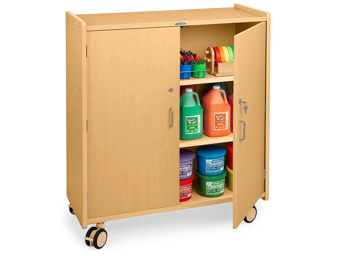Flex-Space Jr.® Mobile 3-Shelf Locking Storage Cabinet - US 1696