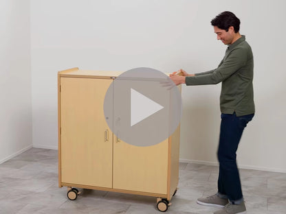 Flex-Space Jr.® Mobile 3-Shelf Locking Storage Cabinet - US 1696