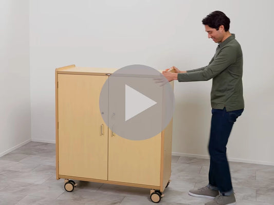 Flex-Space Jr.® Mobile 3-Shelf Locking Storage Cabinet - US 1696