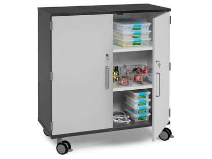 Modern Edge Mobile 3-Shelf Locking Storage Cabinet - US 6839