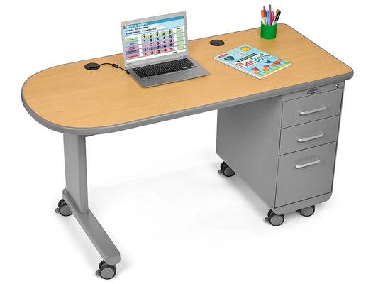 Flex-Space Mobile Teacher Desk - Maple - US 8267