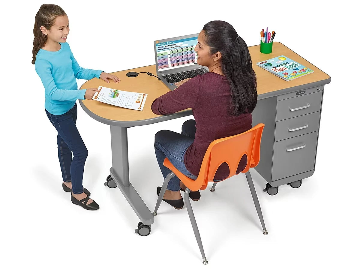 Flex-Space Mobile Teacher Desk - Maple - US 8267