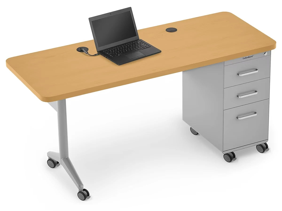 Modern Edge Mobile Teacher Desk - US 5756