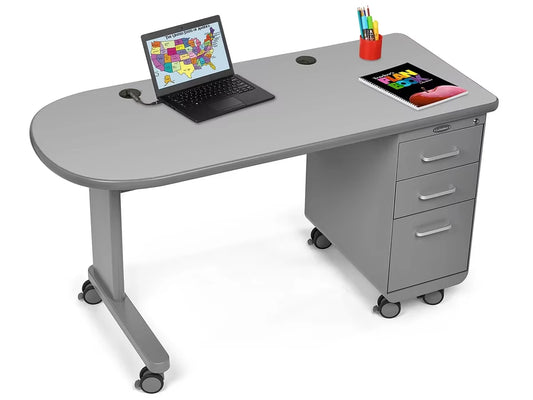 Flex-Space Mobile Teacher Desk - Gray - US 2311