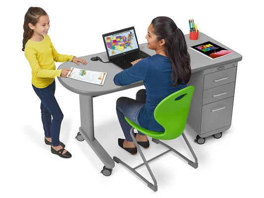 Flex-Space Mobile Teacher Desk - Gray - US 2311
